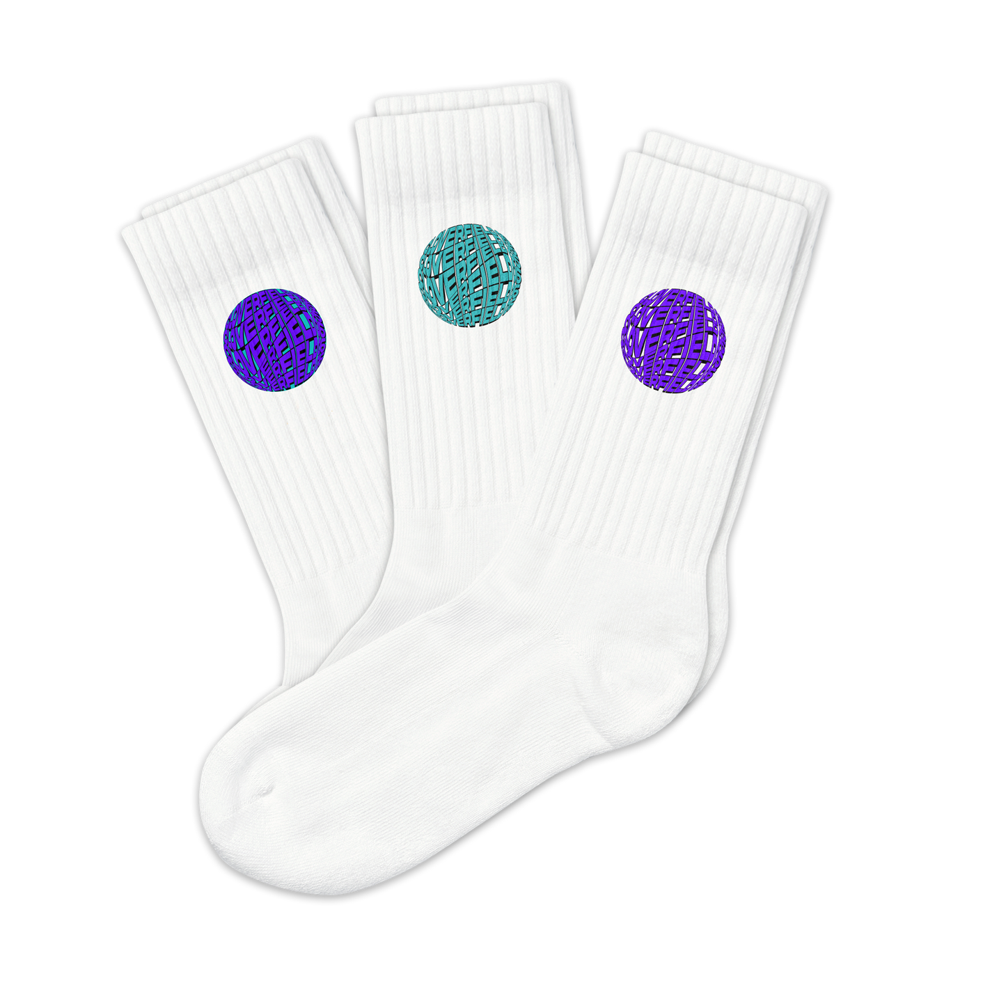 "Wavy Cloverfield" High Socks