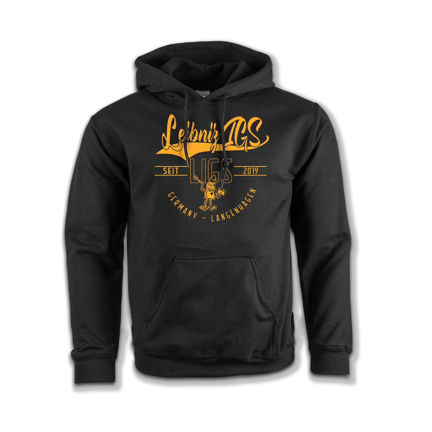 "Leibniz IGS" Kids Hoodie black edit.
