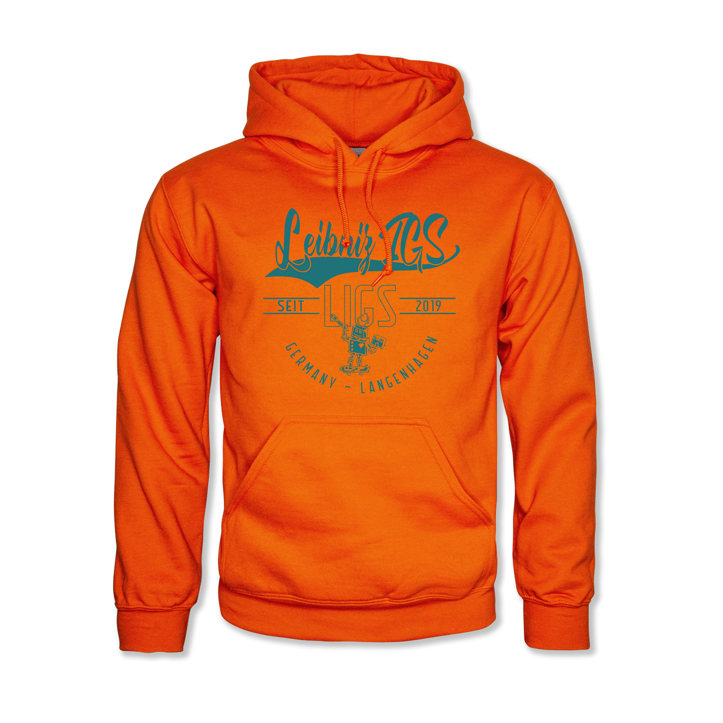 "Leibniz IGS" Hoodie orange edit.