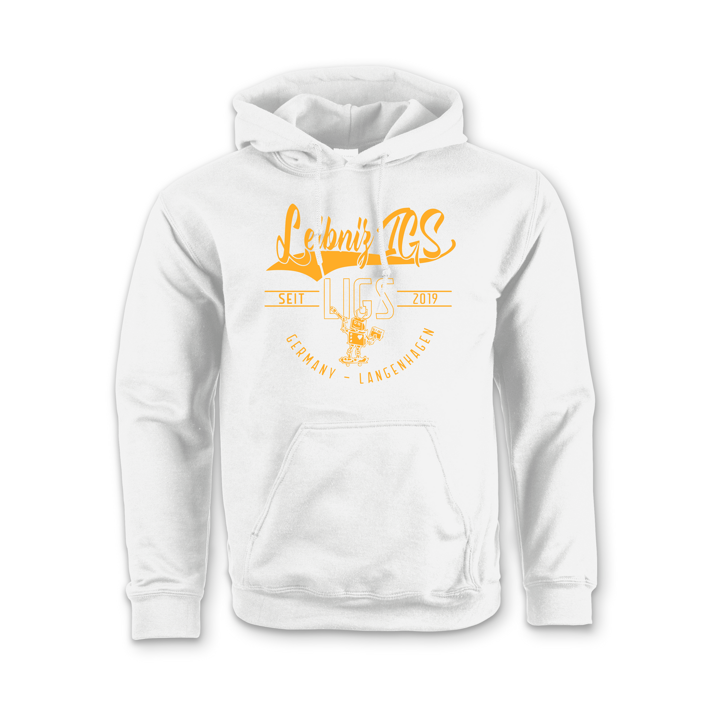 "Leibniz IGS" Kids Hoodie white edit.