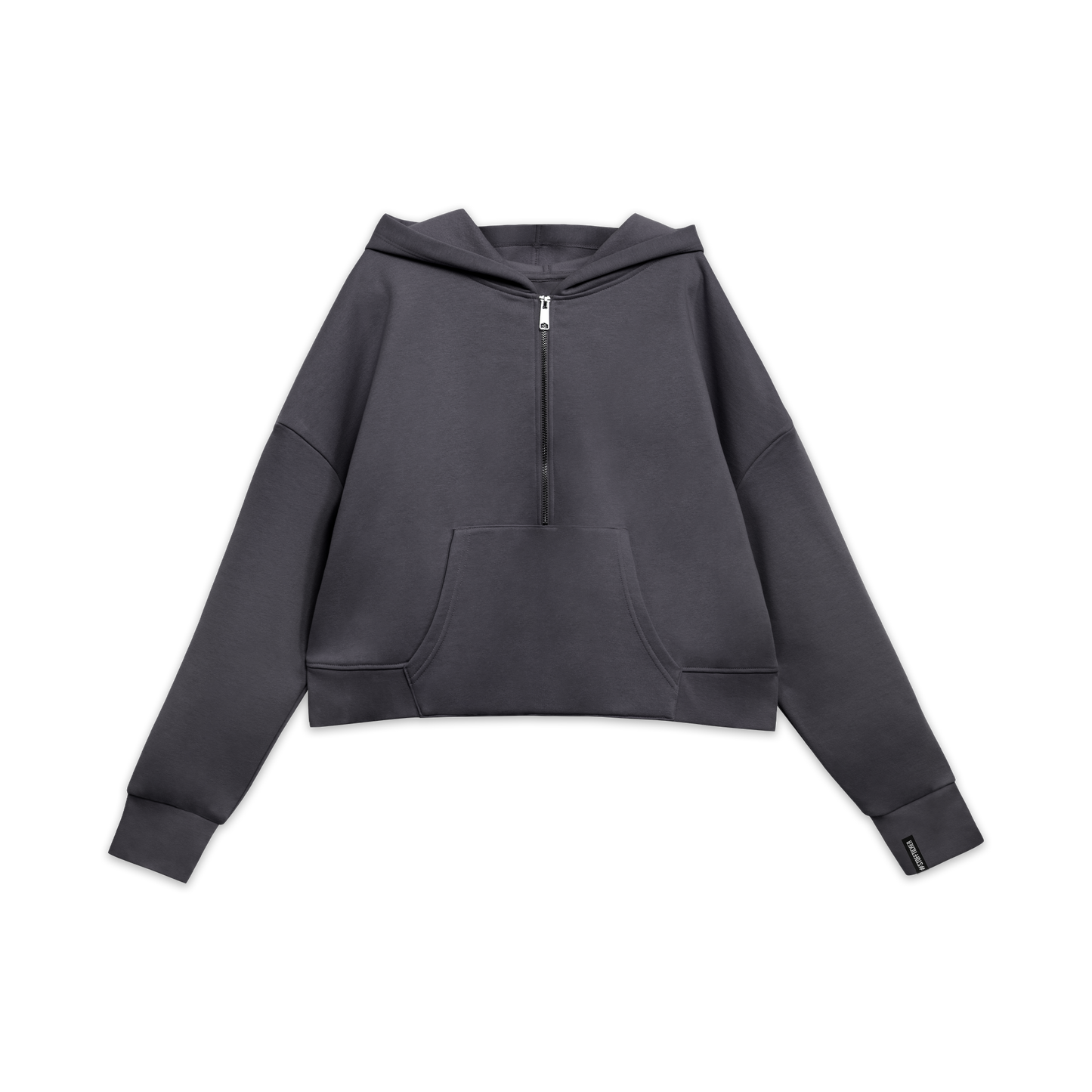 "Half-Zip" Cropped Ladies Hoodie