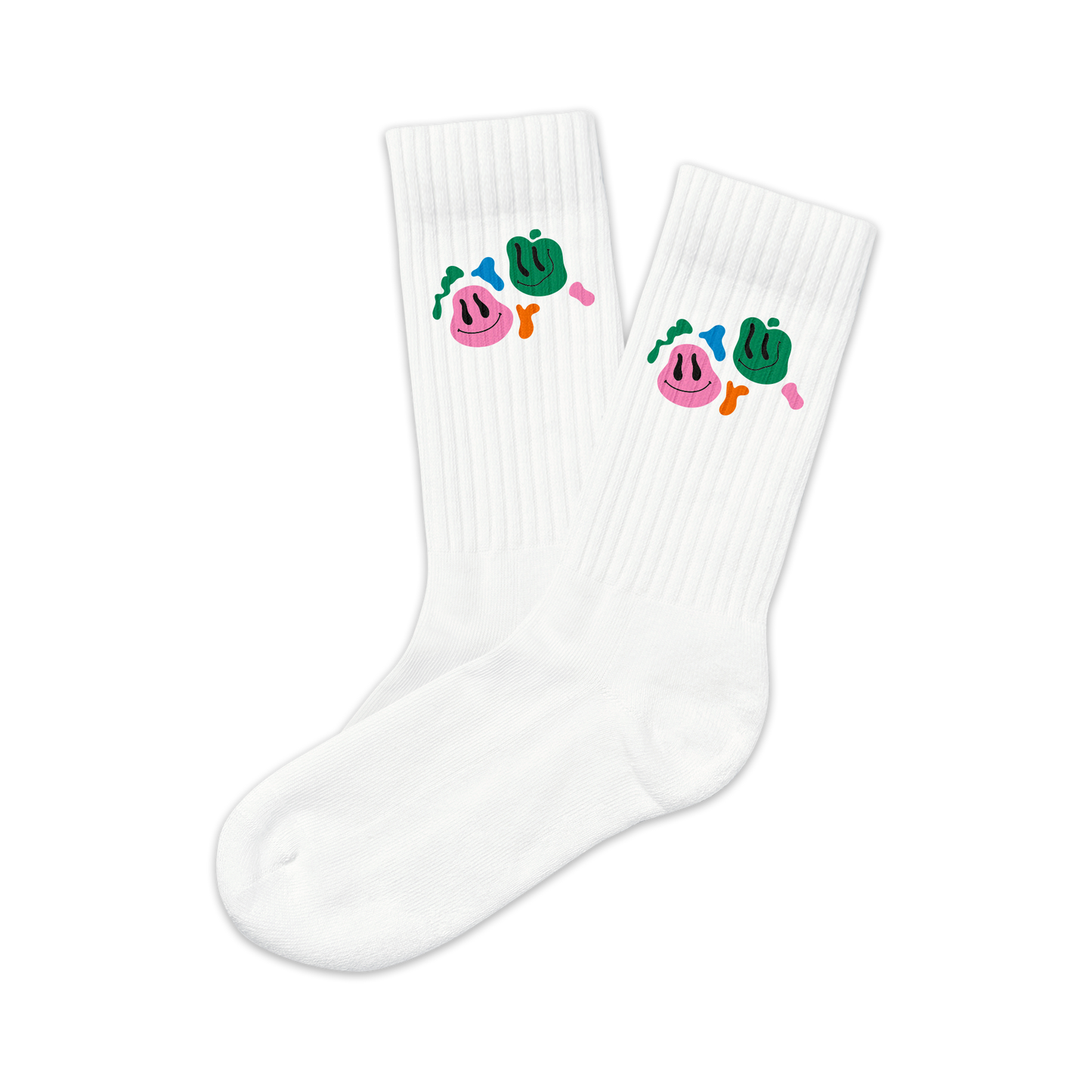 "Acid Smiley" High Socks