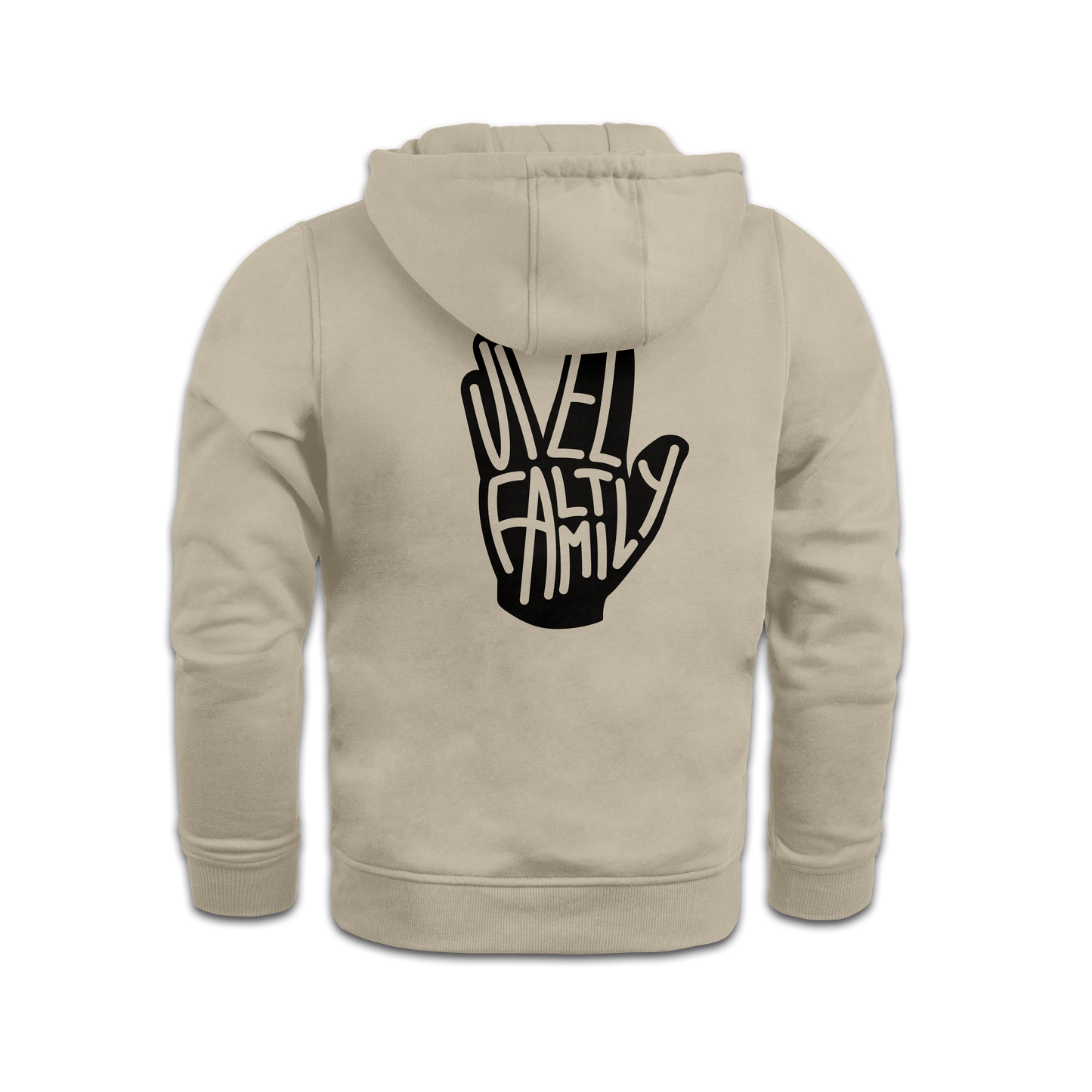 "VielFaltFamily" Hoodie beige edit.