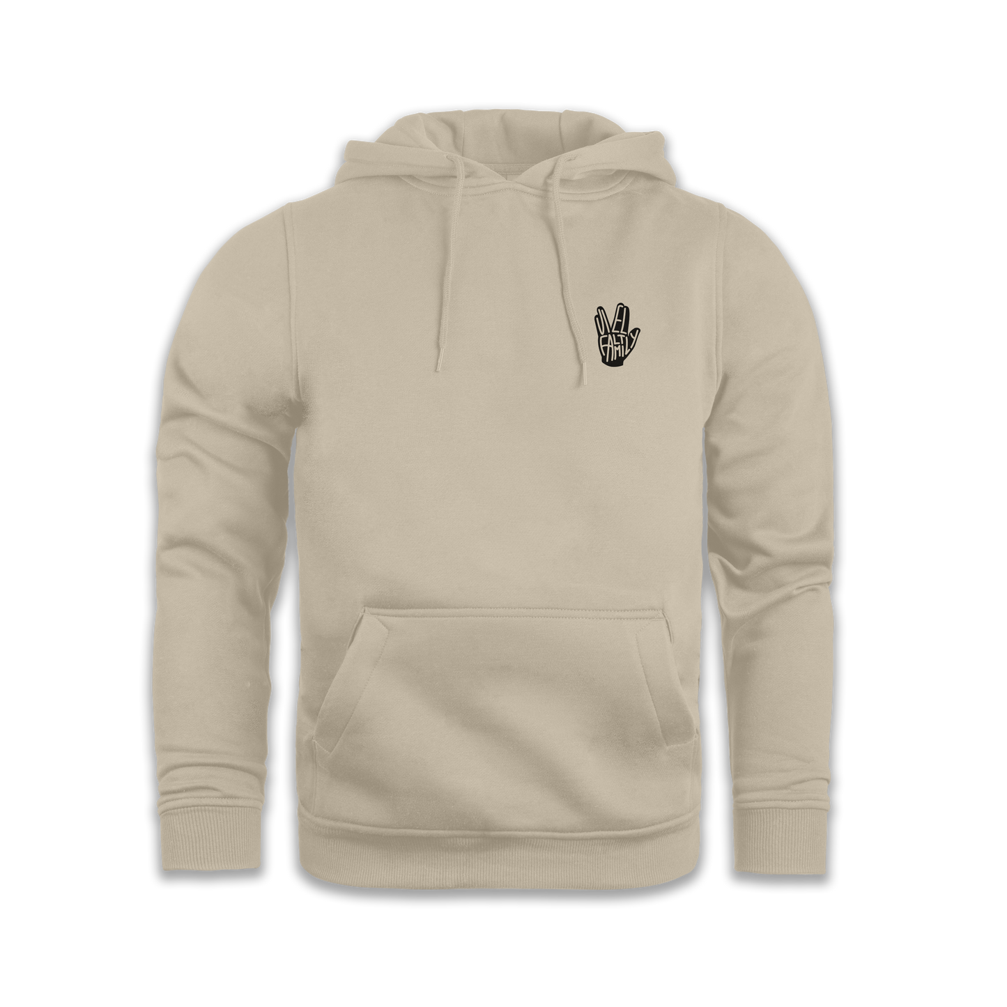 "VielFaltFamily" Hoodie beige edit.