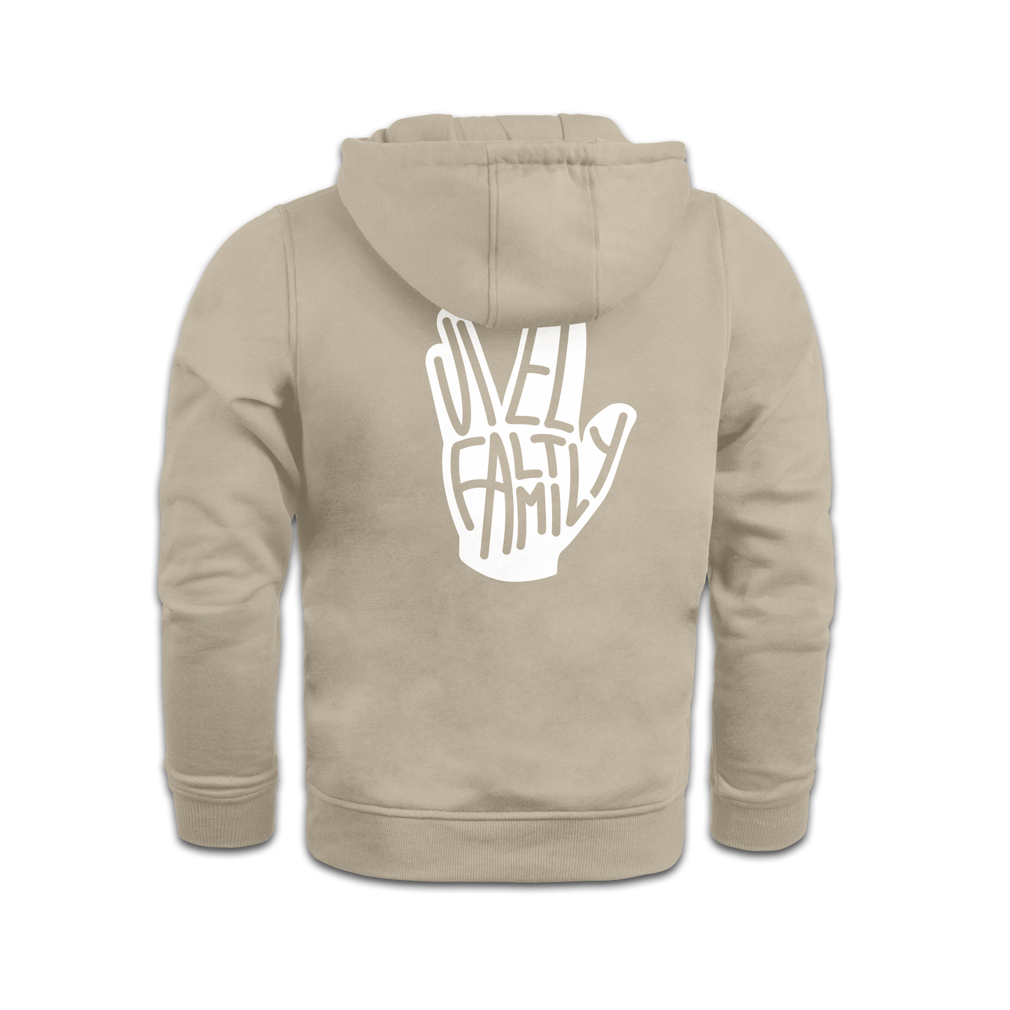 "VielFaltFamily" Hoodie beige edit.