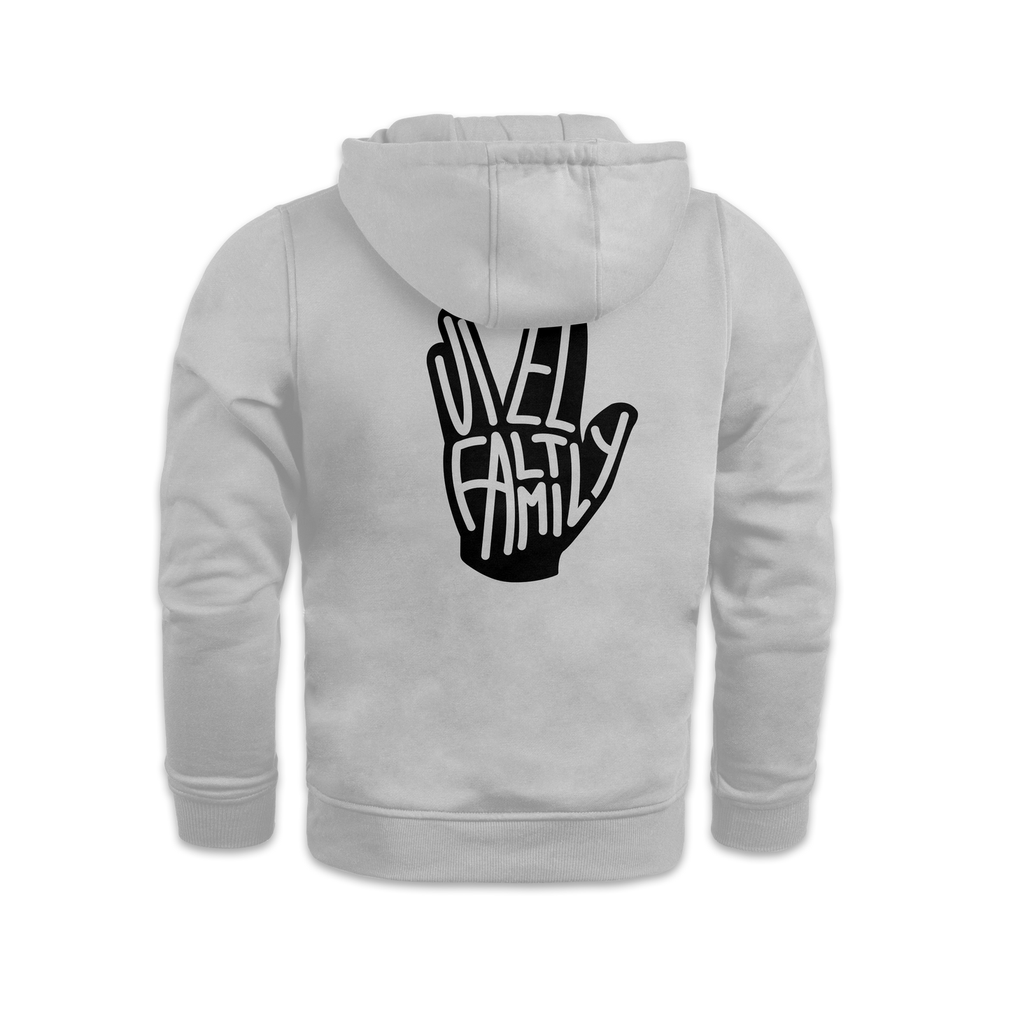 "VielFaltFamily" Hoodie grey edit.