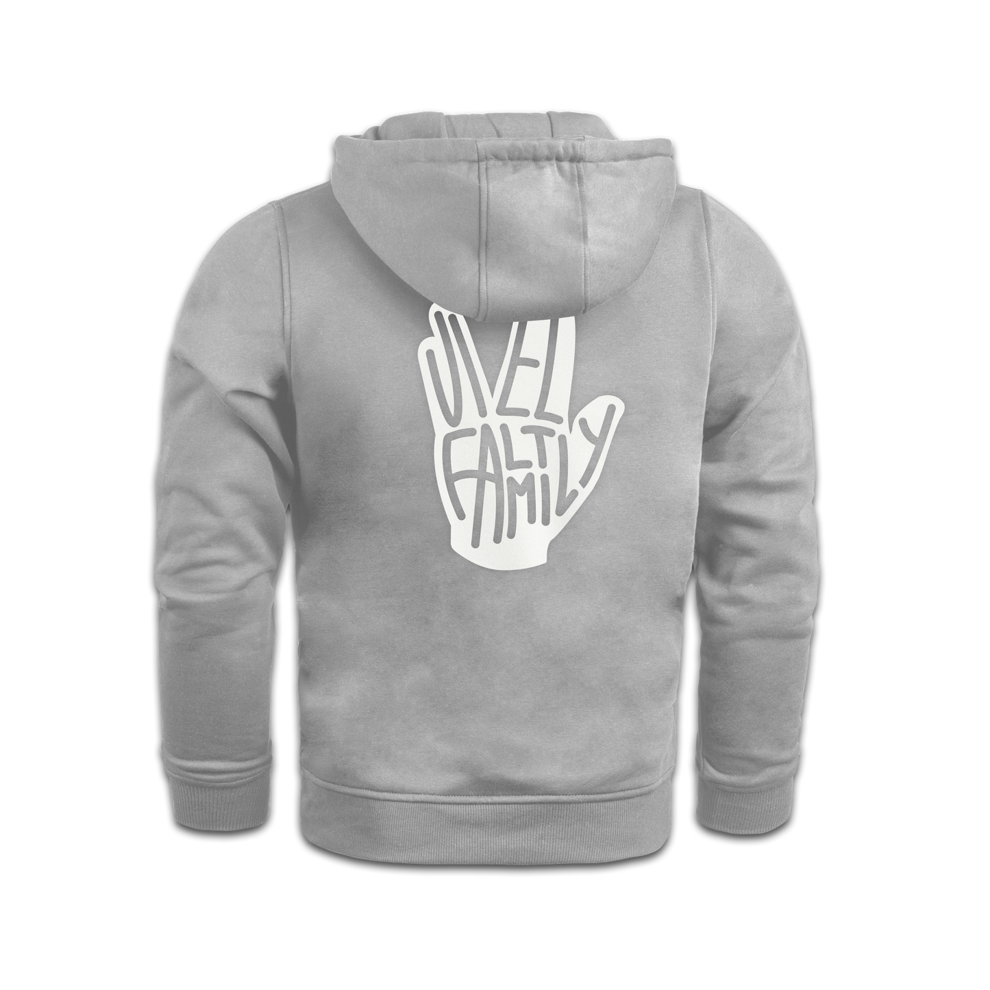 "VielFaltFamily" Hoodie grey edit.