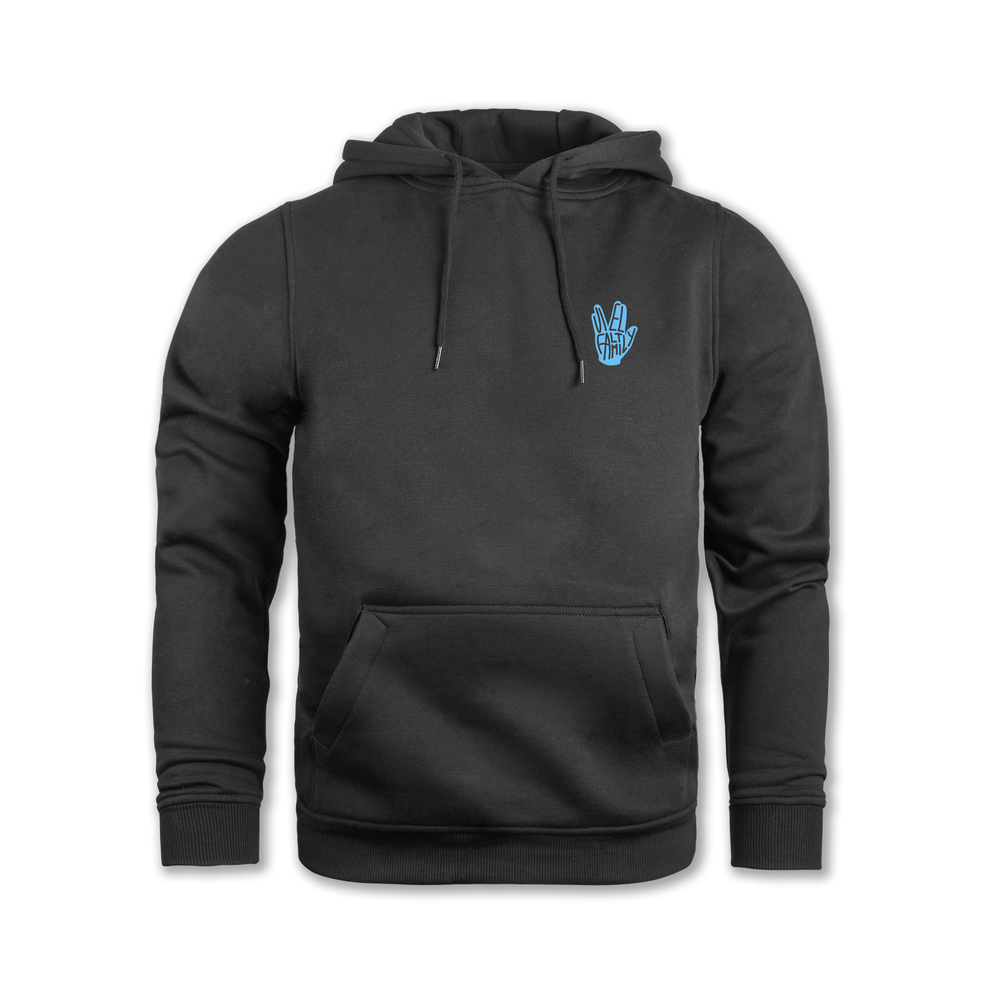 "VielFaltFamily" Hoodie black edit.