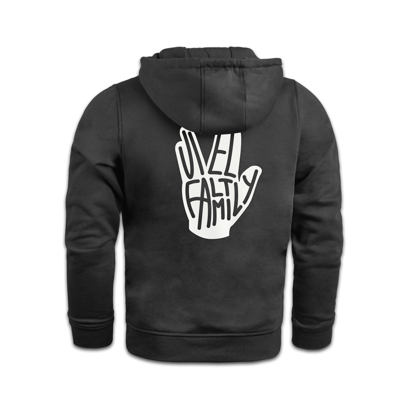 "VielFaltFamily" Hoodie black edit.