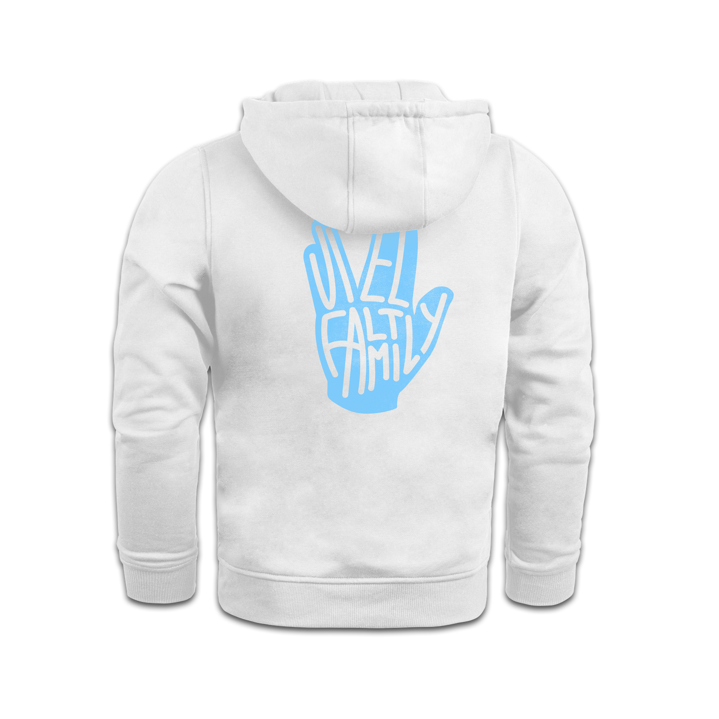 "VielFaltFamily" Hoodie white edit.