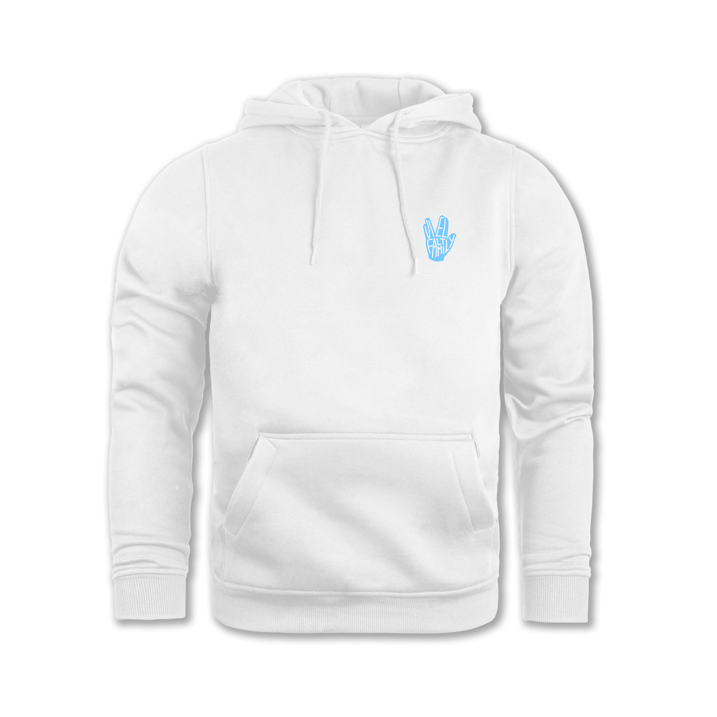 "VielFaltFamily" Hoodie white edit.