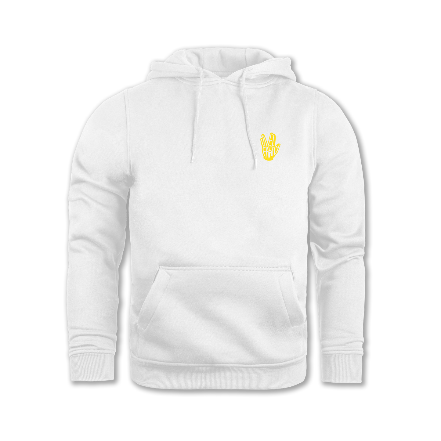"VielFaltFamily" Hoodie white edit.