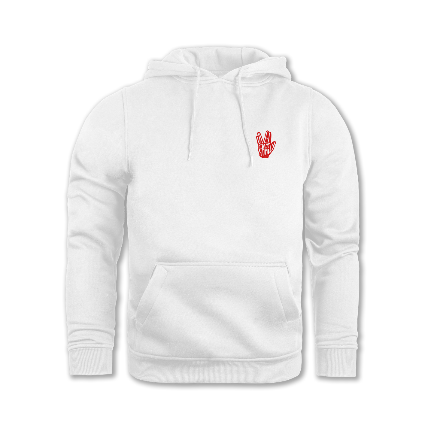 "VielFaltFamily" Hoodie white edit.