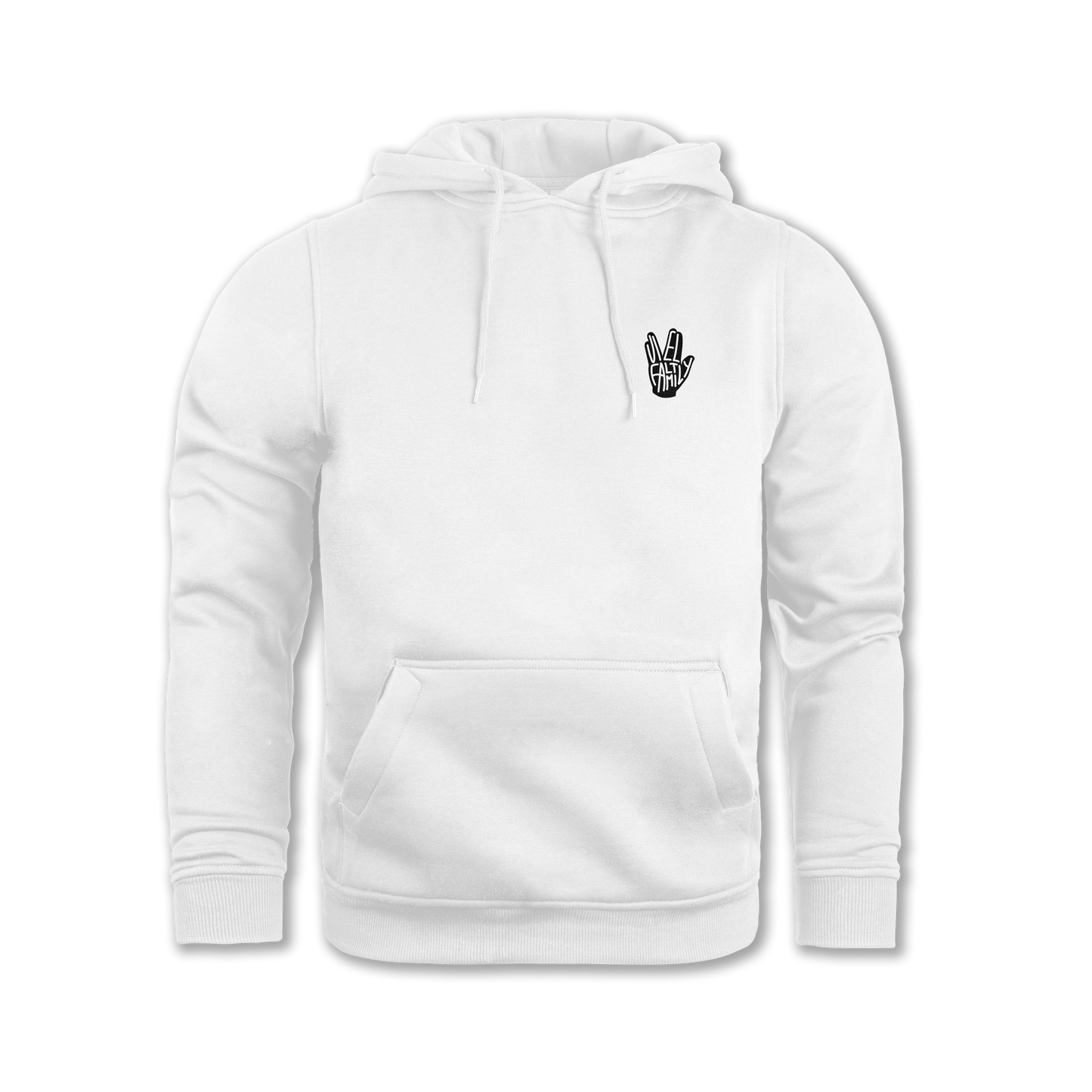 "VielFaltFamily" Hoodie white edit.