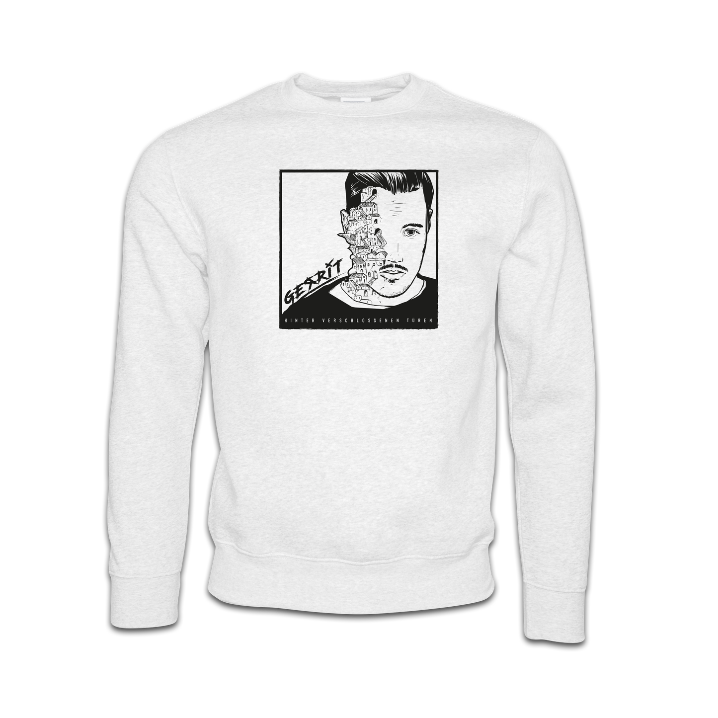"Hinter verschlossenen Türen" Sweater white edit.
