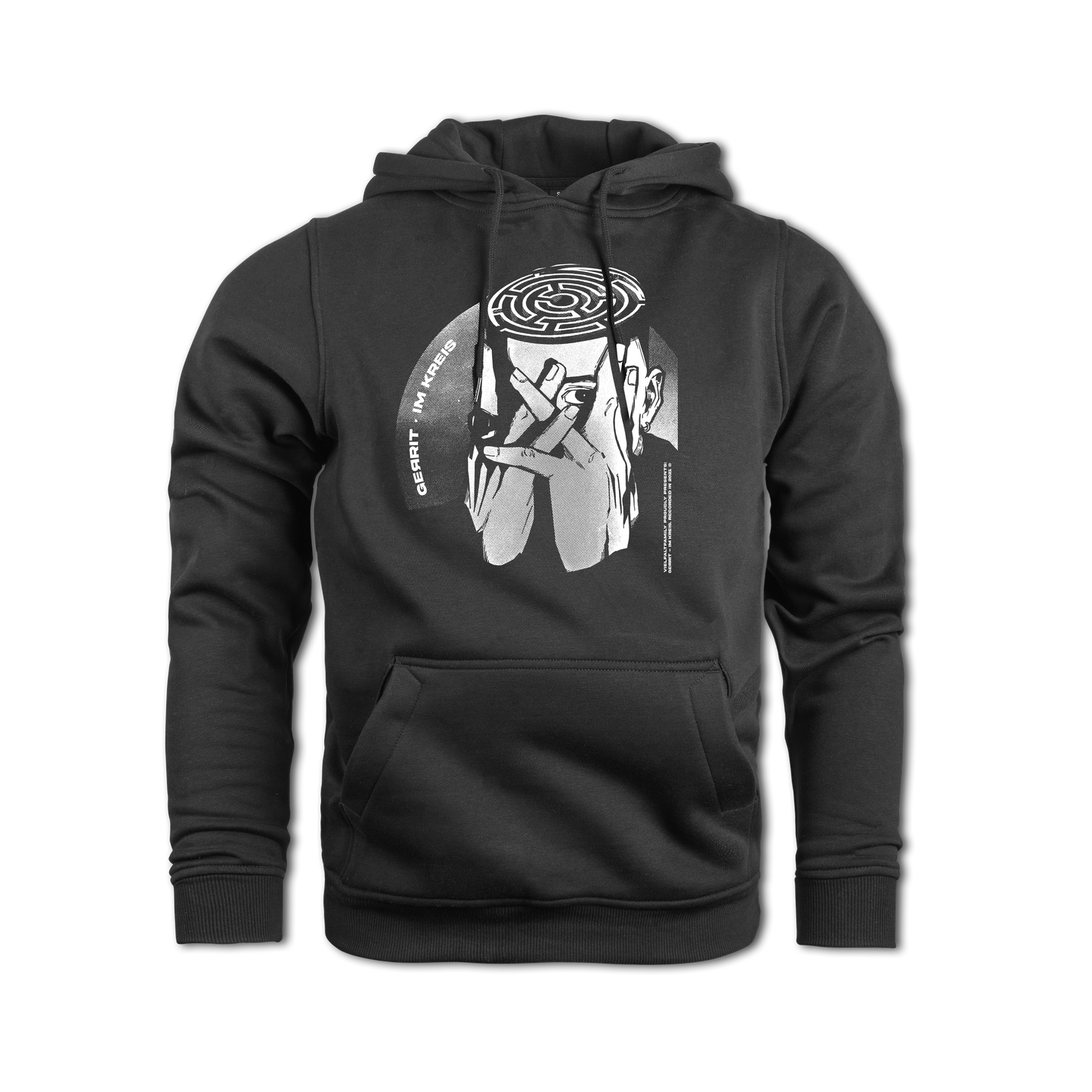 "Im Kreis" Hoodie black edit.