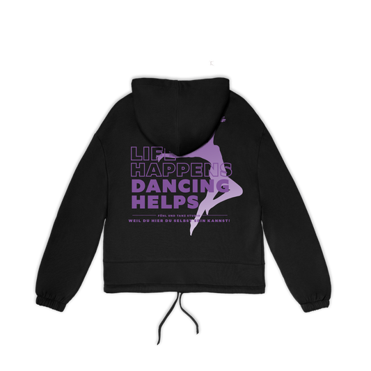 Kids Cropped Hoodie "Dancig Helps"