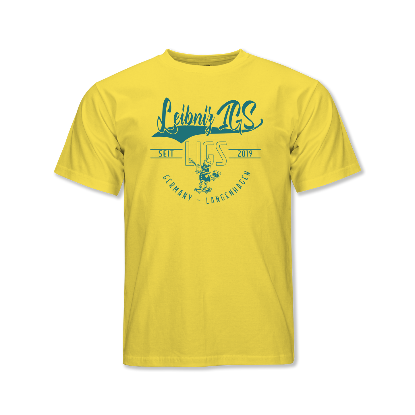 "Leibniz IGS" T-Shirt yellow edit.