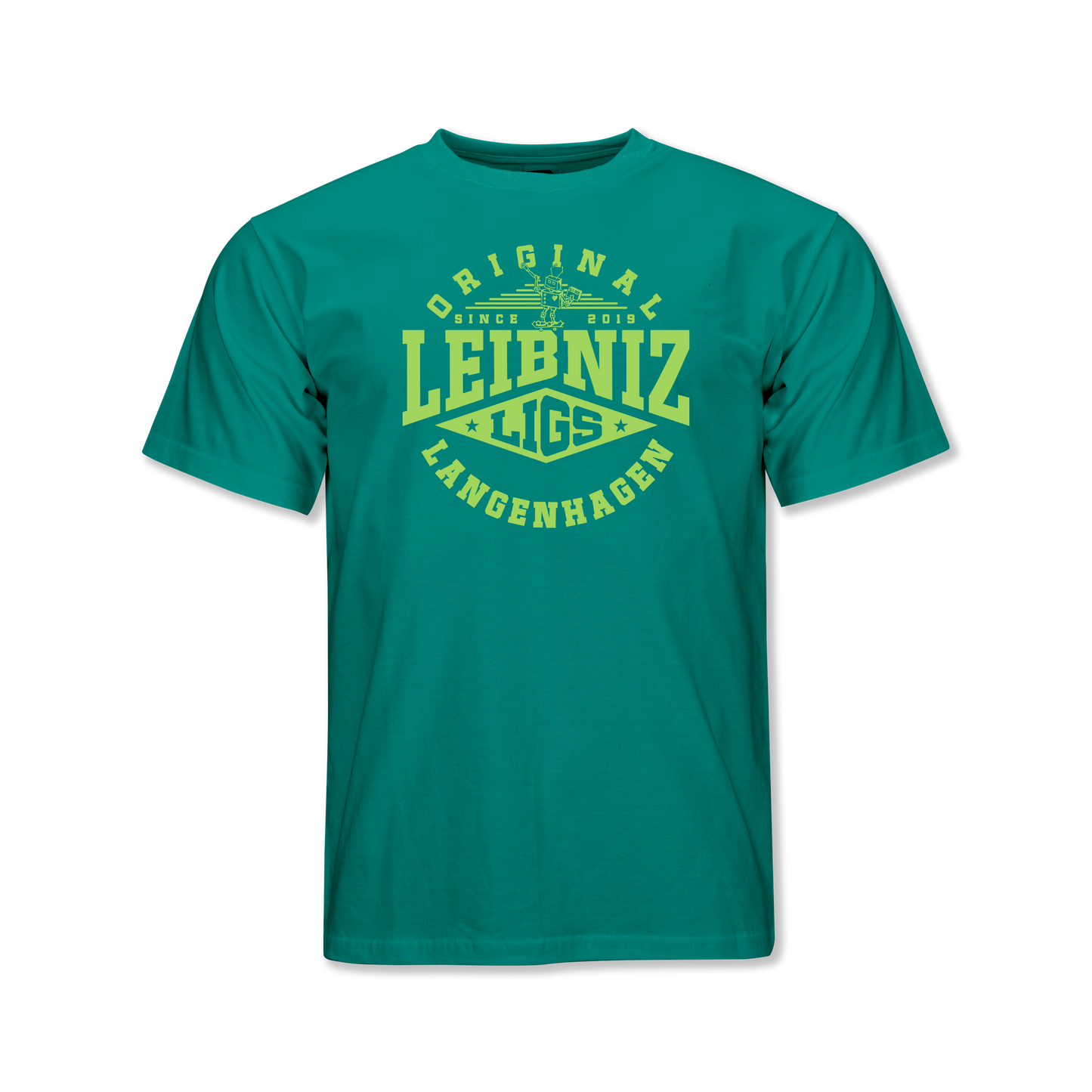 "Leibniz" T-Shirt türkis edit.