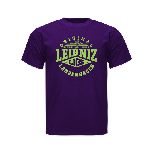 "Leibniz" T-Shirt purple edit.