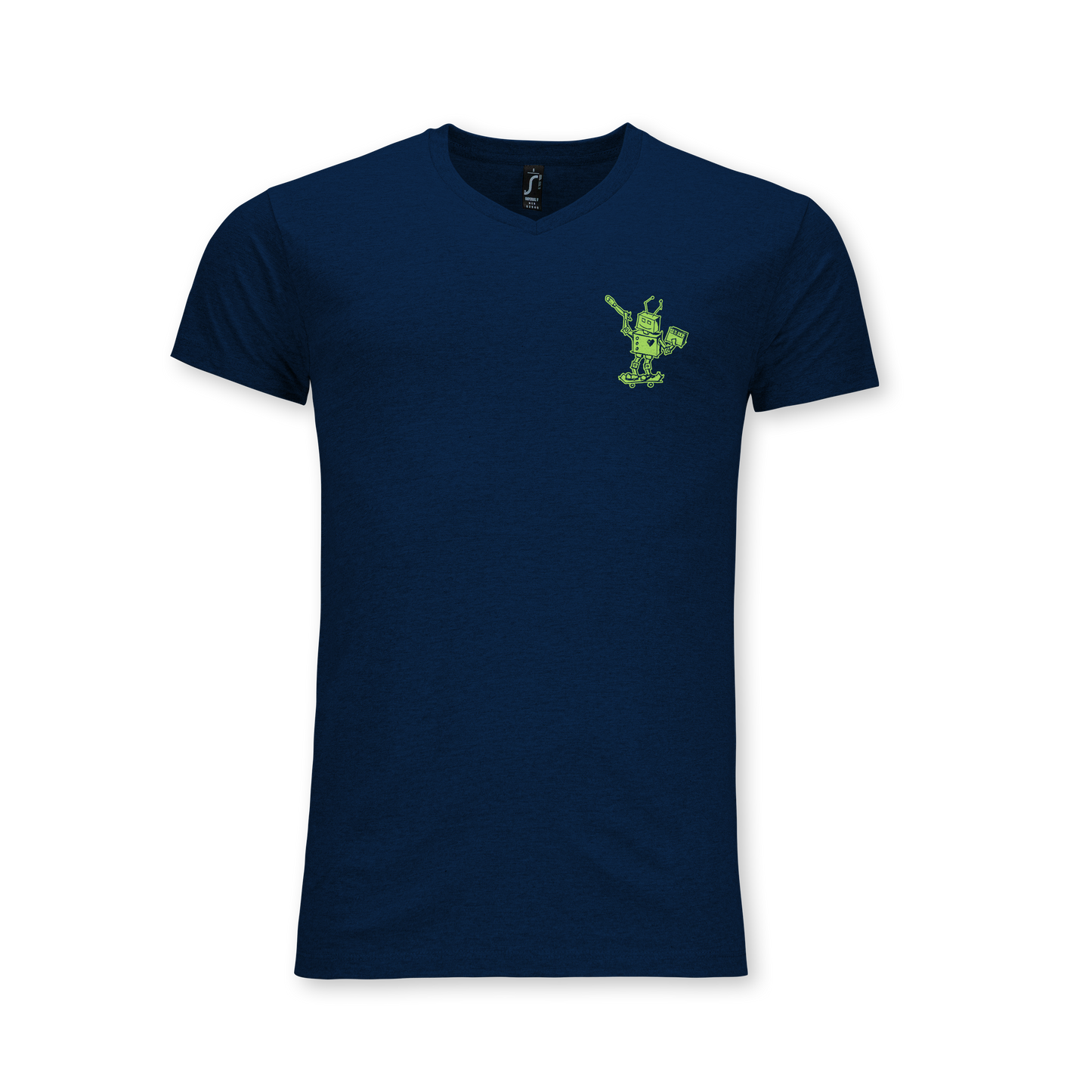 "LIGSI" V-Neck Shirt navy edit.