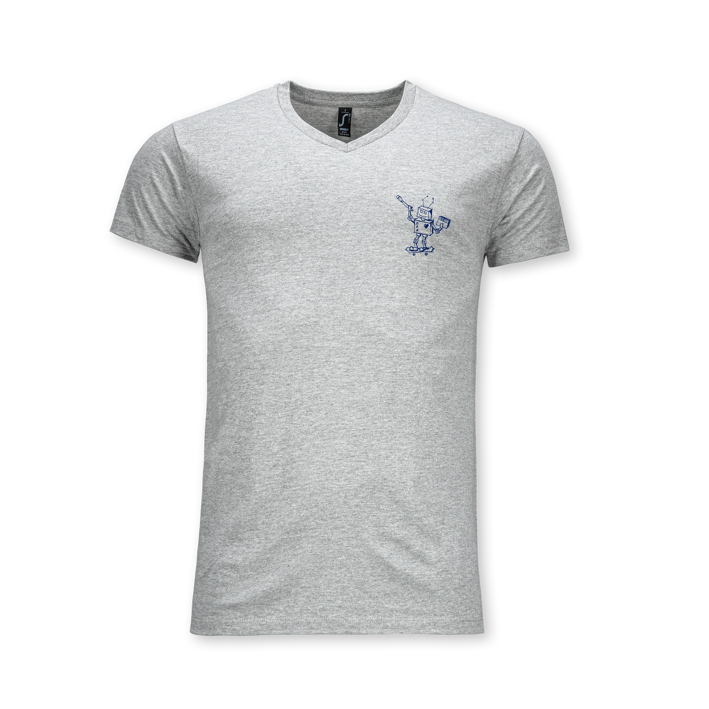 "LIGSI" V-Neck Shirt grey edit.