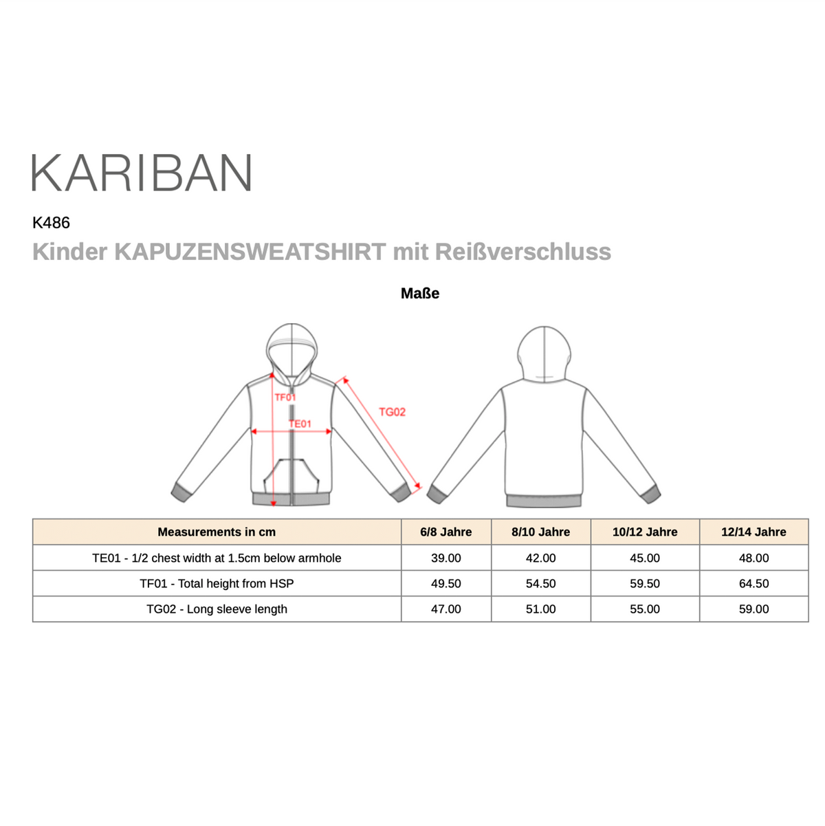 Kids Zip-Hoodie Kardinal-Galen-Schule