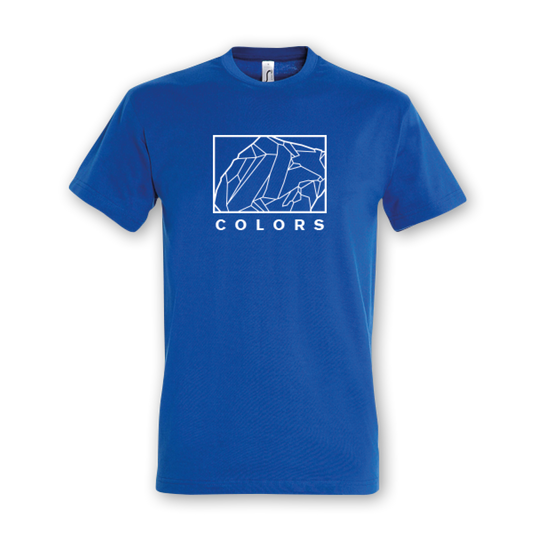 "Stone-Font" T-Shirt blue edit.